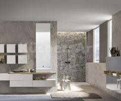 Meuble Salle de Bain sur mesure : Design Italien avec Poignée Diagonale et Finition Rovere Sherwood - 2