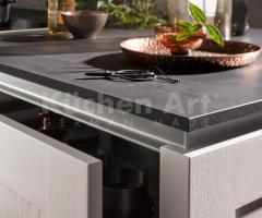 Cuisine en bois blanc satin – Élégance moderne & confort absolu - 3