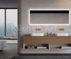 Salle de bains contemporaine avec double vasque et finitions bois naturel - 3